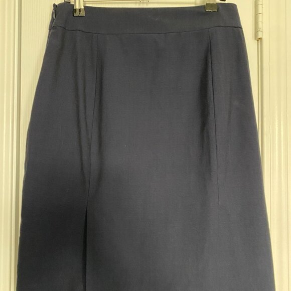 Banana Republic Petite Navy Wool-Blend Skirt – Size 4P - Picture 4 of 5